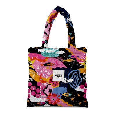 Covery شنطة كتف قماش نفخ الوان Tote Bag Dark Sea رقم PT-11