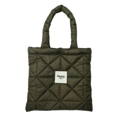 Covery شنطة كتف قماش نفخ الوان Tote Bag olive رقم PT-3
