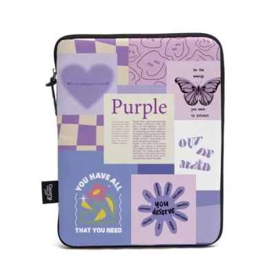 Covery ايباد سليف قماش بسوستة مقاس 15 -purple رقم CT02