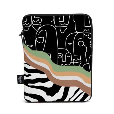 Covery ايباد سليف قماش بسوستة مقاس 15 -Zebra رقم CT 07