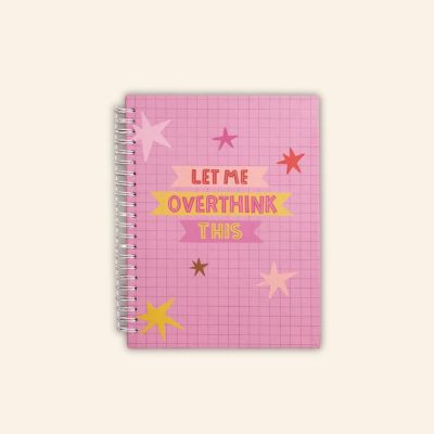 Lined Notebook 80 Sheets White Paper A5 – Let Me Overthink This (NB3)