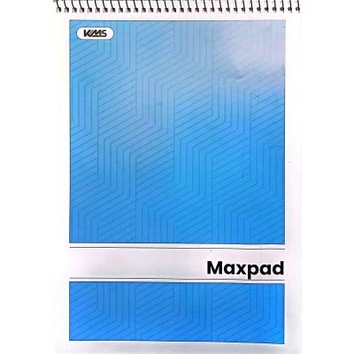 Maxpad Notebook Ruled– 60 Sheets, White, 20.5×29.5Cm