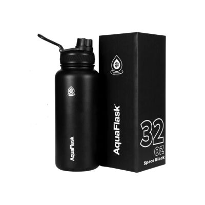 زجاجة مياه ستانلس ستيل بعليقة Regular Space Black 32oz 950ml