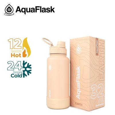 زجاجة مياه ستانلس ستيل بعليقة + قاعدة سيليكون Earth Seres Buckwheat 32oz 950ml