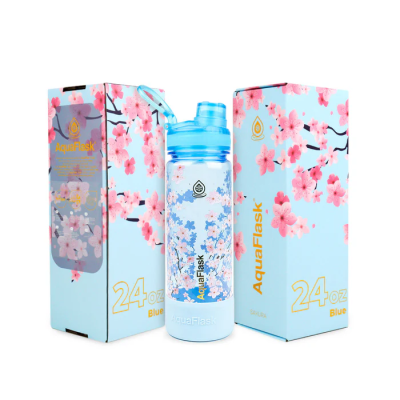 زجاجة مياه بلاستيك شفافة بعليقة وشاليموه + قاعدة سيليكون Trek Sakura 2