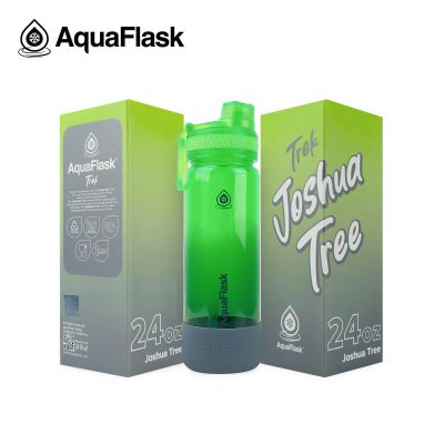 زجاجة مياه بلاستيك شفاف بعليقة + قاعدة سيليكون Trek 2025 Joshaua