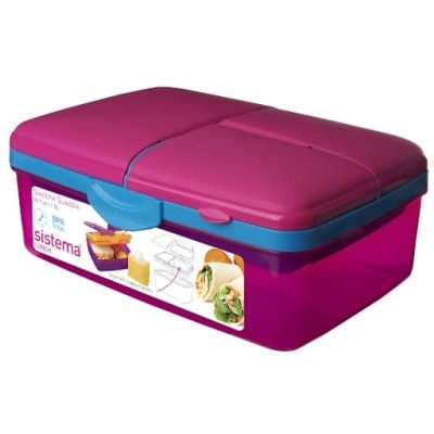 لانش بوكس SISTEMA مقسم بلاستك شفاف رقم 3965 مقاس L'1.5