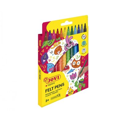 طقم 12 لون فلوماستر علبة كرتون جوفي 1612