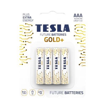 كارت بطاريات قلم الكالين الذهبى4ق TESLA-Gold- Alkaline-AAA رقمLR03