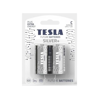 كارت بطاريات الكالين الفضى2ق TESLA-Silver- Alkaline-C رقمLR14