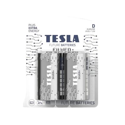 كارت بطاريات الكالين الفضى2ق TESLA-Silver- Alkaline-D رقمLR20