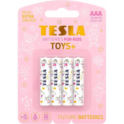كارت بطاريات قلم الكالين4ق TESLA-Toys+Girl -Alkaline-AAA رقمLR03