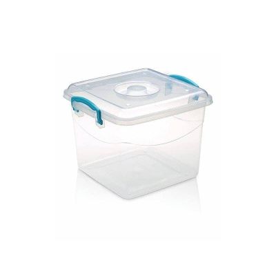 علبة حفظ طعام بلاستيك شفافة بالغطاء ملتى فود مقاس8.5لتر