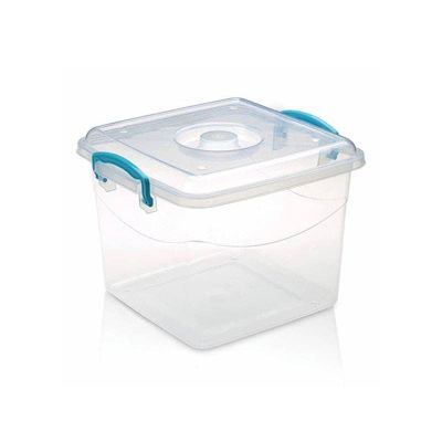 علبة حفظ طعام بلاستيك شفافة بالغطاء ملتى فود مقاس11لتر