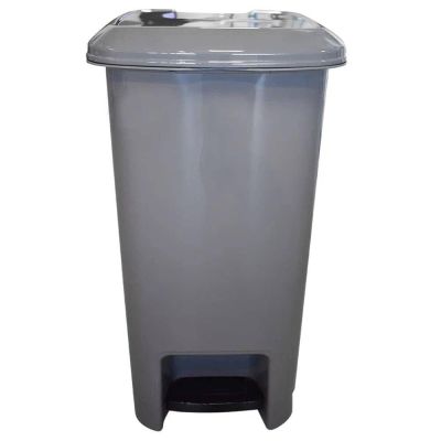 سلة مهملات بلاستيك دواسة بالغطاء مقاس60لت