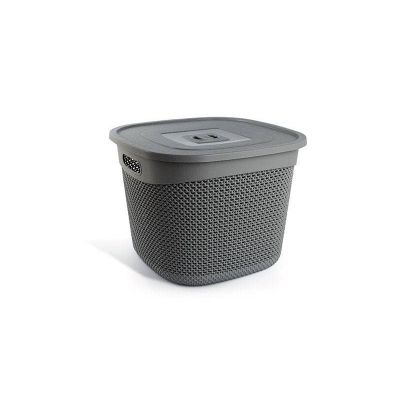 باسكت حفظ ادوات بلاستيك بالغطاء ديملا لاندري 36لتر