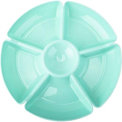 حامل مكسرات بلاستيك مدور مقسم6مقاس3.5*28سم