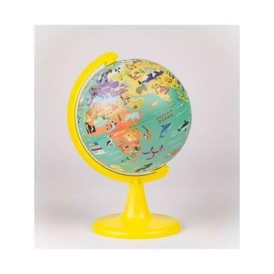 كرة ارضية طبيعية انجليزى 15سم للاطفال + بازل 100قطعة E