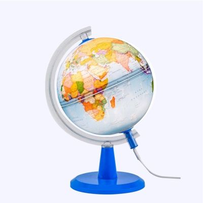 كرة ارضية سياسية انجليزى مضيئة لمبة ليد + وصلة USB مقاس 20سم E
