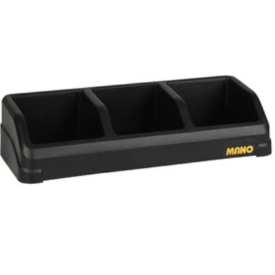 13-Inch Triple Section Desk Organizer, Black, 128×330×77 Mm, Mano-Tob-13