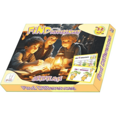 كروت تعليمية للاطفال 32كارت اوجد الاحتلافات Find Differences+قلم