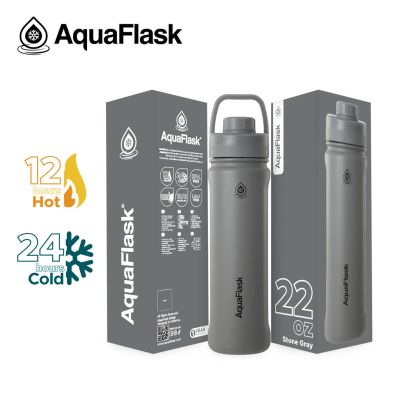 زجاجة مياه حرارى ستانلس ستيل بيد Sport Lid 2025 Stone Gray 22oz 650ml رقم AF-T138 AquaFlask
