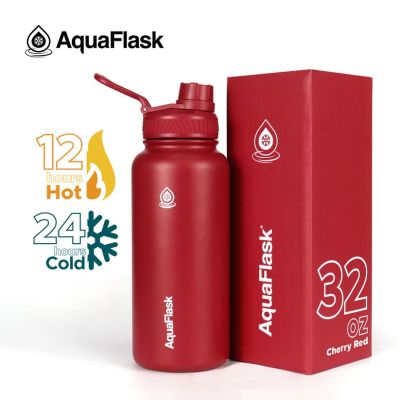 زجاجة مياه ستانلس ستيل بعليقة Regular Cherry Red 32oz 950ml
