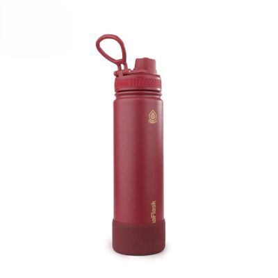 زجاجة مياه حرارى ستانلس ستيل بعليقة + قاعدة Retro Boogie - Wine Red 22oz 650ml رقم AF-V96 AquaFlask