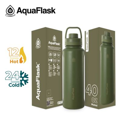 زجاجة مياه حرارى ستانلس ستيل بيد Sport Lid 2025 Walnut 40oz (1.18L) رقم AF-W162 AquaFlask