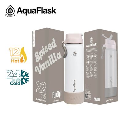 زجاجة مياه حرارى ستانلس ستيل بعليقة + قاعدة Colorwave Flip Sip Spiced Vanilla 22oz 650ml رقم AF-W198 AquaFlask