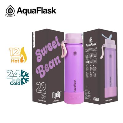 زجاجة مياه حرارى ستانلس ستيل بعليقة + قاعدة Colorwave Flip Sip Sweet Bean 22oz 650ml رقم AF-W199 AquaFlask