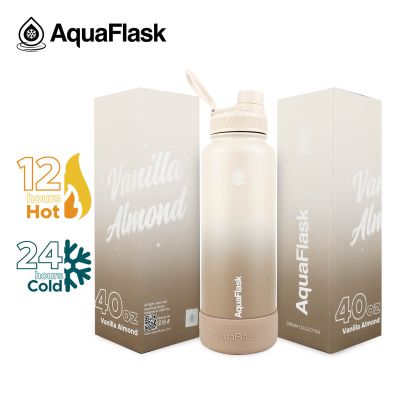 زجاجة مياه حرارى ستانلس ستيل بعليقة + قاعدة Dream 4 Vanilla Almond 40oz (1.18L) رقم AF-Y102 AquaFlask