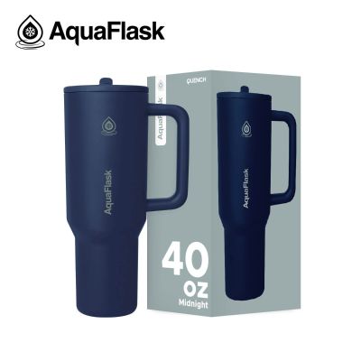 زجاجة مياه حرارى ستانلس ستيل بيد Quench Midnight 40oz (1.18L) رقم AF-ZF08 AquaFlask
