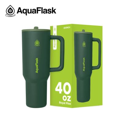 زجاجة مياه حرارى ستانلس ستيل بيد Quench Royal Pine 40oz (1.18L) رقم AF-ZF14 AquaFlask