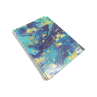 كشكول مسطر ابيض 160ورقة 70جرام غ سلك 4فاصل مقاس210*297سمSkag- Blue Waves