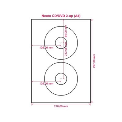 Riklabel Smart Matt Labels Stickers A4/115 Sheet /2 No.A4Cd