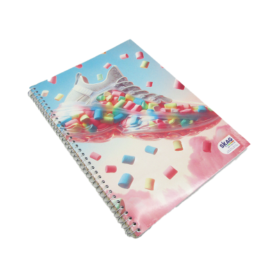 كشكول مسطر ابيض 120ورقة 70جرام غ سلك 3فاصل مقاس210*297سمSkag- Marshmello Trainer