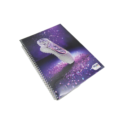 كشكول مسطر ابيض 200ورقة 70جرام غ سلك 5فاصل مقاس210*297سمSkag- Prurple Ballerina