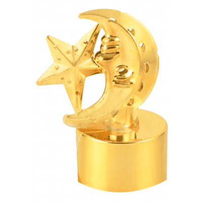 هلال ذهبى بلاستيك بقاعدة ذهبى مضئ رقمBR 29